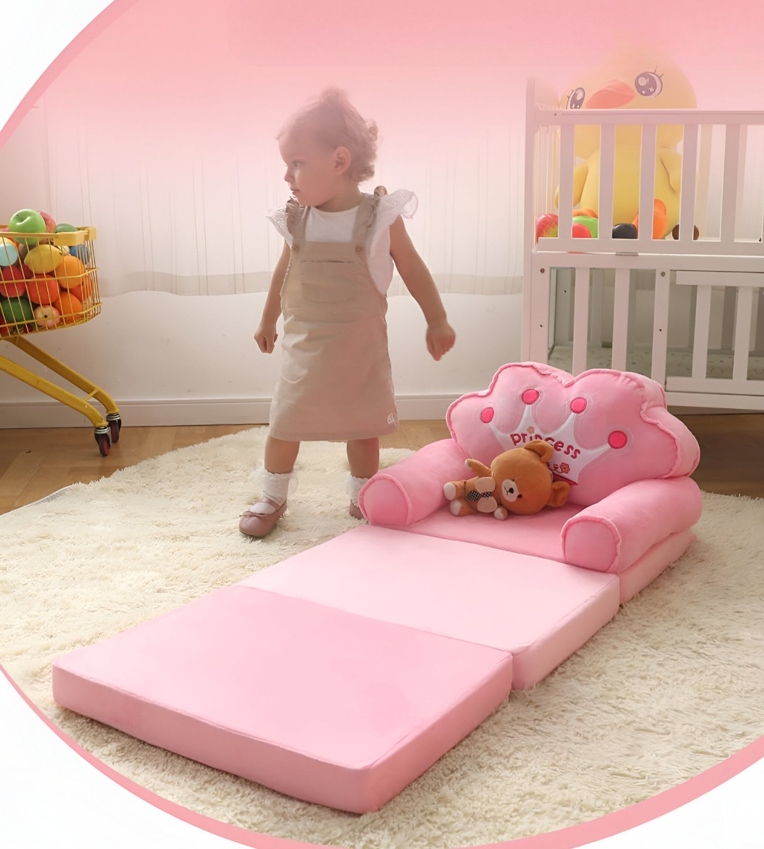 SOFÁ CAMA SILLA REPOSABRAZOS TRIPLE PLEGABLE NIÑOS JHN - 5