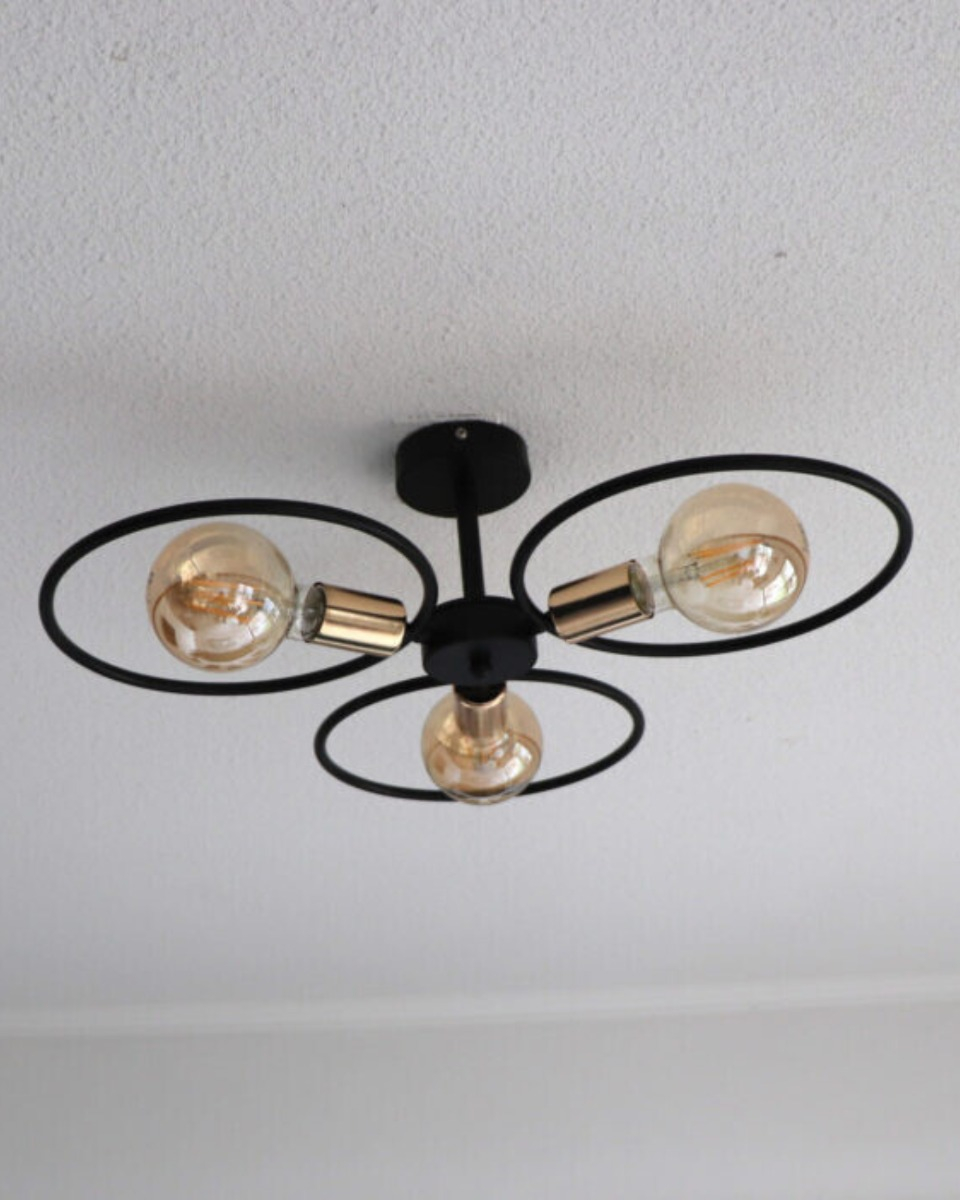 LAMPARA COLGANTE TECHO 3 FOCOS VINTAGE HOGAR LAU - 4