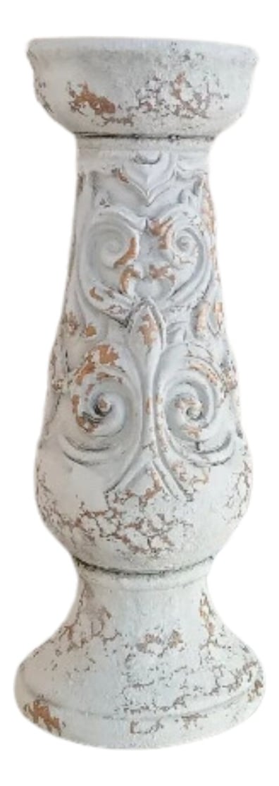 COLUMNA PEDESTAL DECORATIVO CERAMICA VINTAGE HOGAR GRD LAU - 1