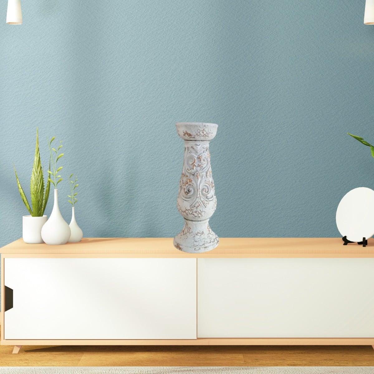 COLUMNA PEDESTAL DECORATIVO CERAMICA VINTAGE HOGAR GRD LAU - 2