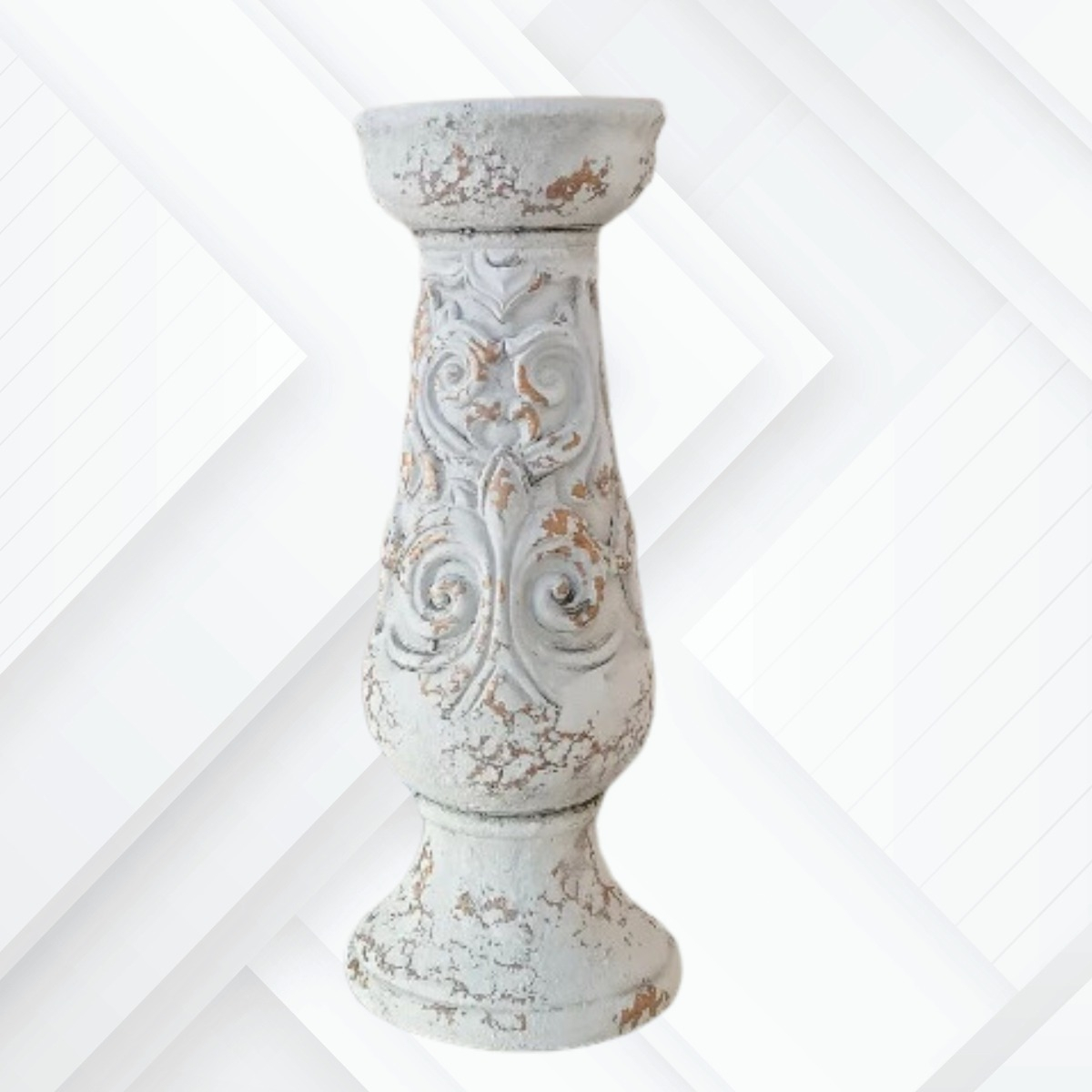 COLUMNA PEDESTAL DECORATIVO CERAMICA VINTAGE HOGAR GRD LAU - 4