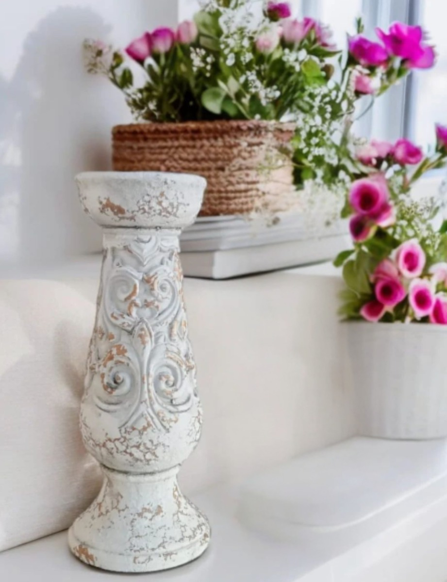 COLUMNA PEDESTAL DECORATIVO CERAMICA VINTAGE HOGAR GRD LAU - 7