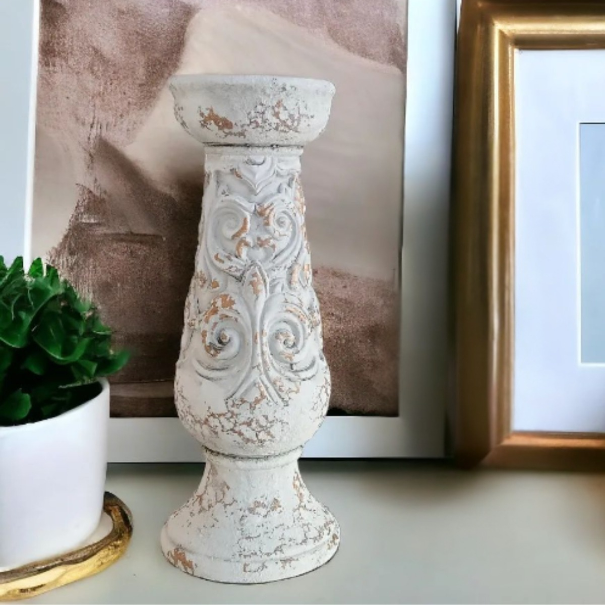 COLUMNA PEDESTAL DECORATIVO CERAMICA VINTAGE HOGAR GRD LAU - 8