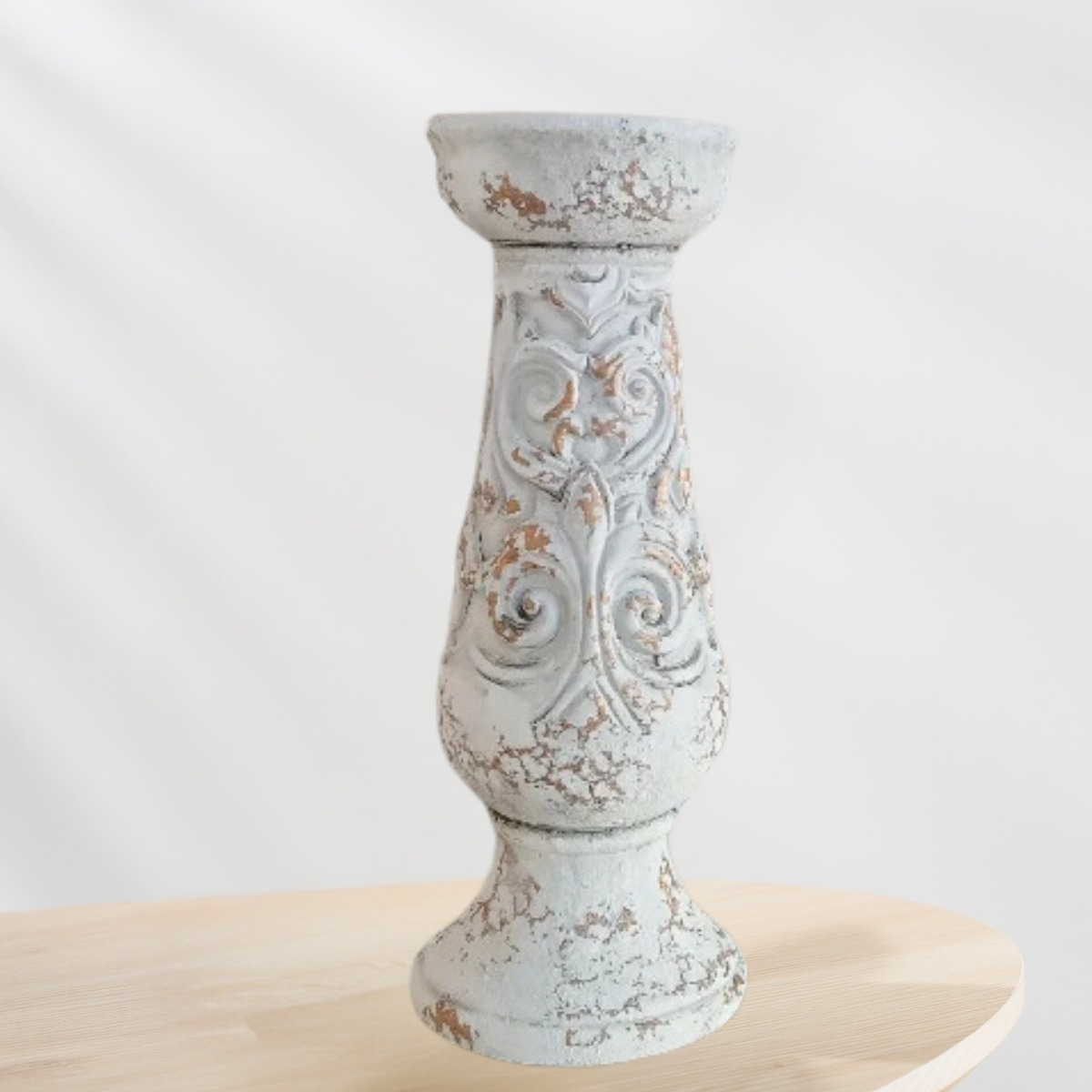 COLUMNA PEDESTAL DECORATIVO CERAMICA VINTAGE HOGAR GRD LAU - 10