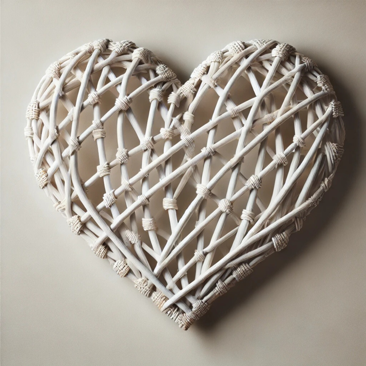 SET 3 ADORNOS CORAZON MIMBRE DECORATIVO 25 CM HOGAR LAU - 4