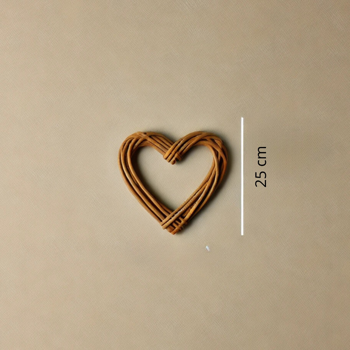 SET 3 ADORNOS CORAZON MIMBRE DECORATIVO 25 CM HOGAR LAU - 6
