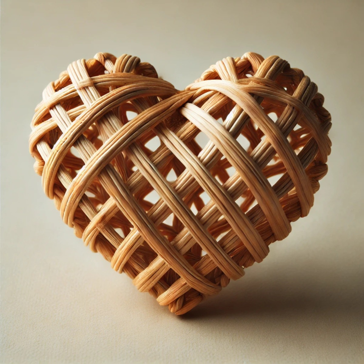 SET 3 ADORNOS CORAZON MIMBRE DECORATIVO 25 CM HOGAR LAU - 7