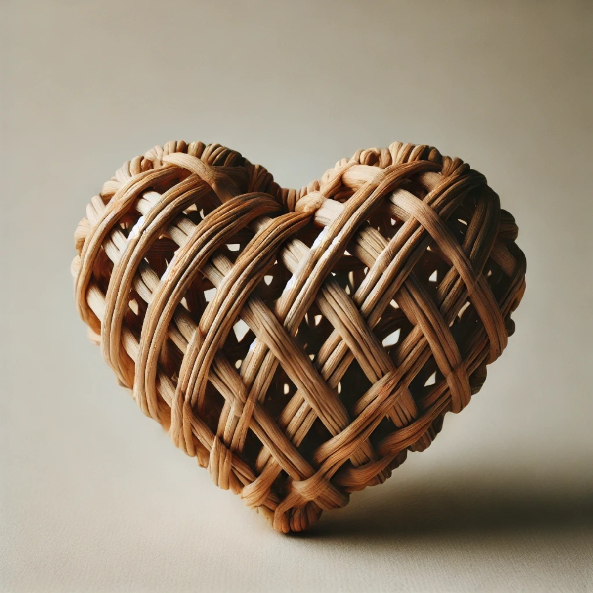 SET 3 ADORNOS CORAZON MIMBRE DECORATIVO 25 CM HOGAR LAU - 9