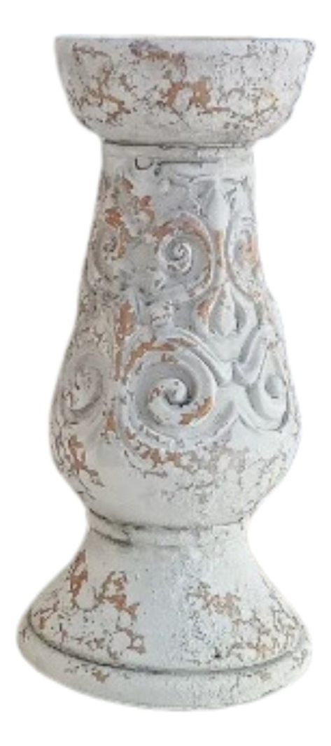 COLUMNA PEDESTAL DECORATIVO CERAMICA VINTAGE HOGAR PEQ LAU - 1