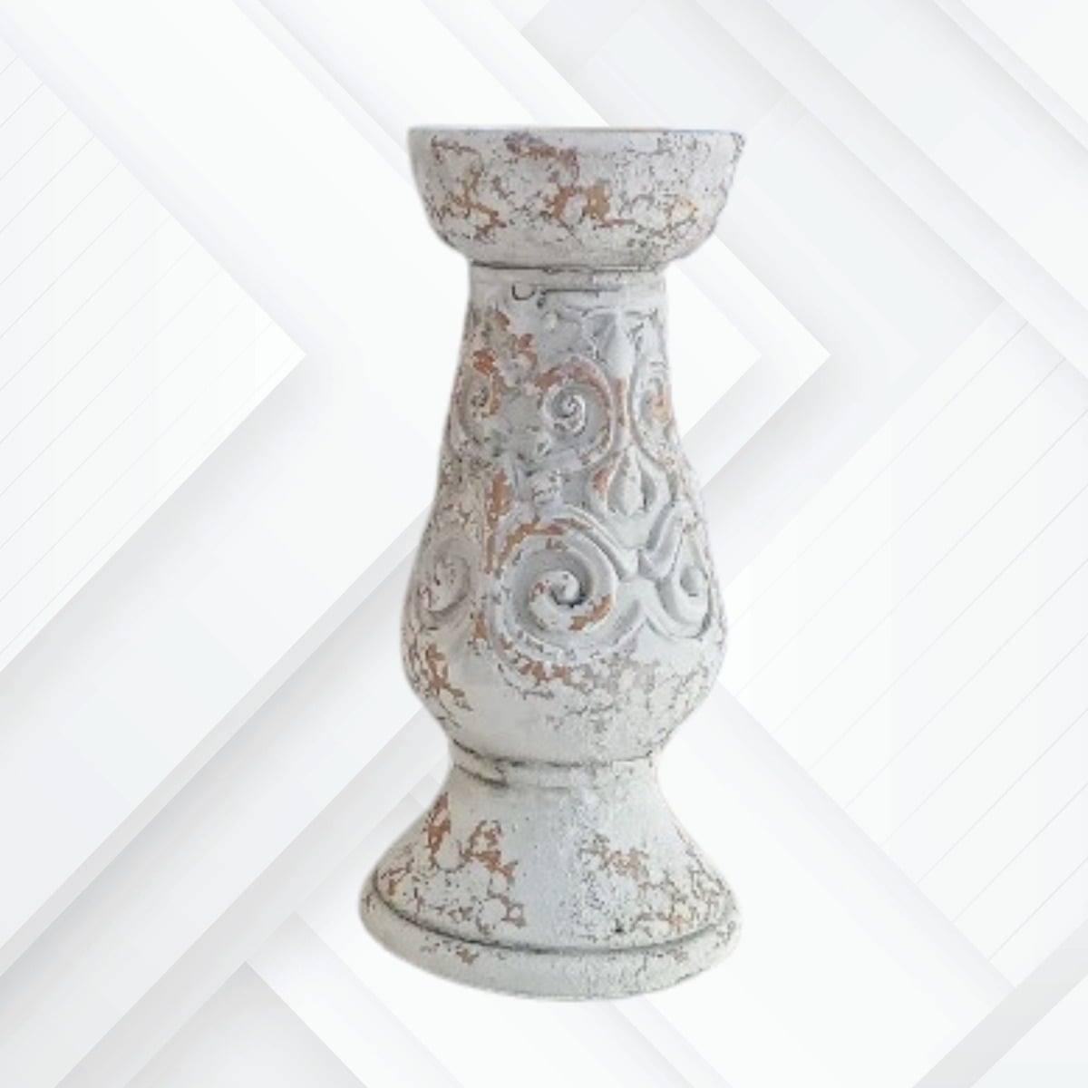 COLUMNA PEDESTAL DECORATIVO CERAMICA VINTAGE HOGAR PEQ LAU - 2