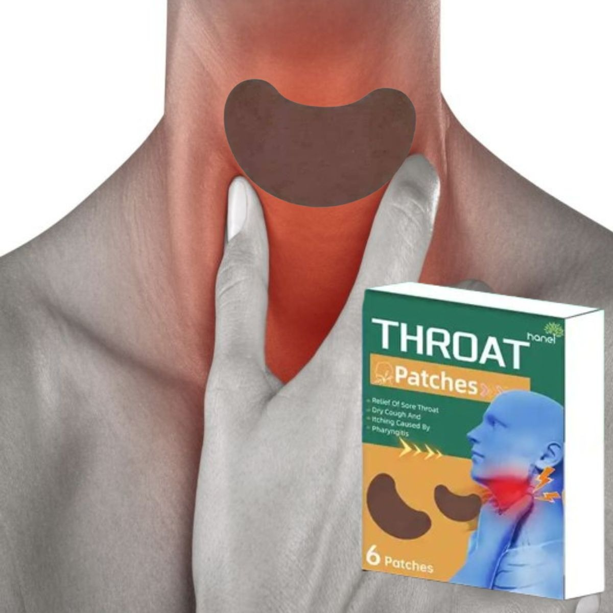 PARCHES ALIVIO GARGANTA REDUCIR INFLAMACIÓN 8 PACK JHN - 3