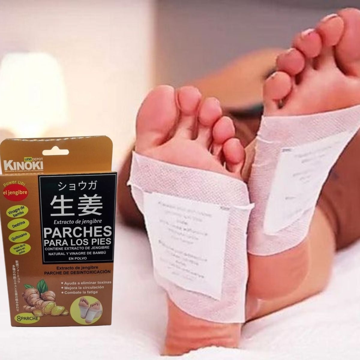 PARCHES DESINTOXICANTES PIES JENGIBRE LIMPIEZA 4 PACK JHN - 4