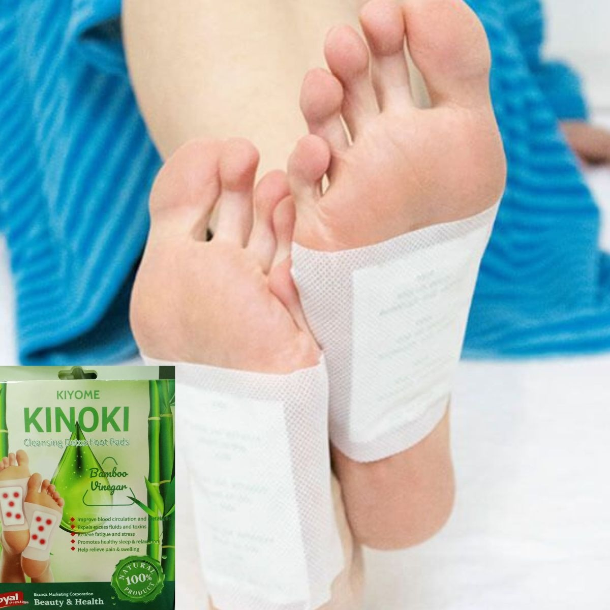 PARCHES DESINTOXICANTES PIES EXTRACTO BAMBÚ 9 PACK JHN - 2
