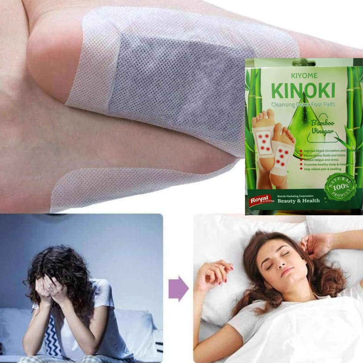 PARCHES DESINTOXICANTES PIES EXTRACTO BAMBÚ 9 PACK JHN - 7