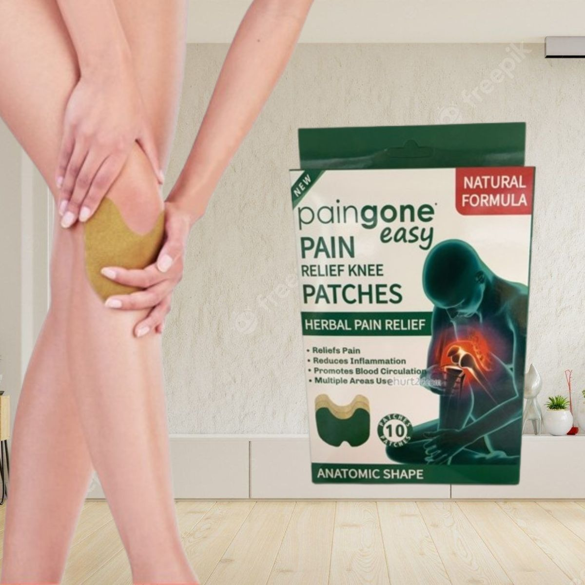 PARCHES ALIVIO INSTANTÁNEO DOLOR RODILLAS 7 PACK JHN - 10