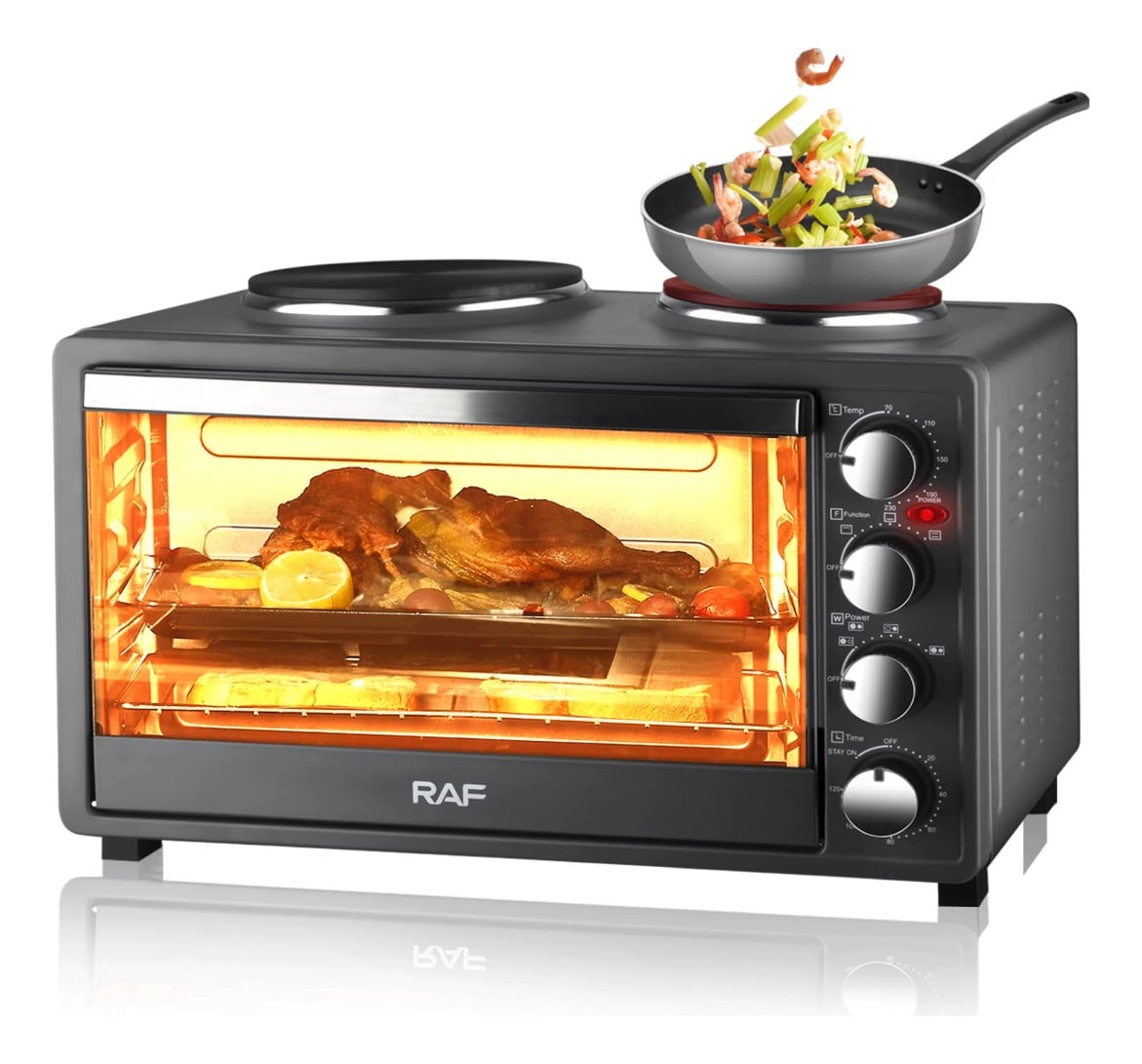 HORNO ELÉCTRICO 2EN1 DOBLE HORNALLA CONVECCIÓN GRILL JHN - 3