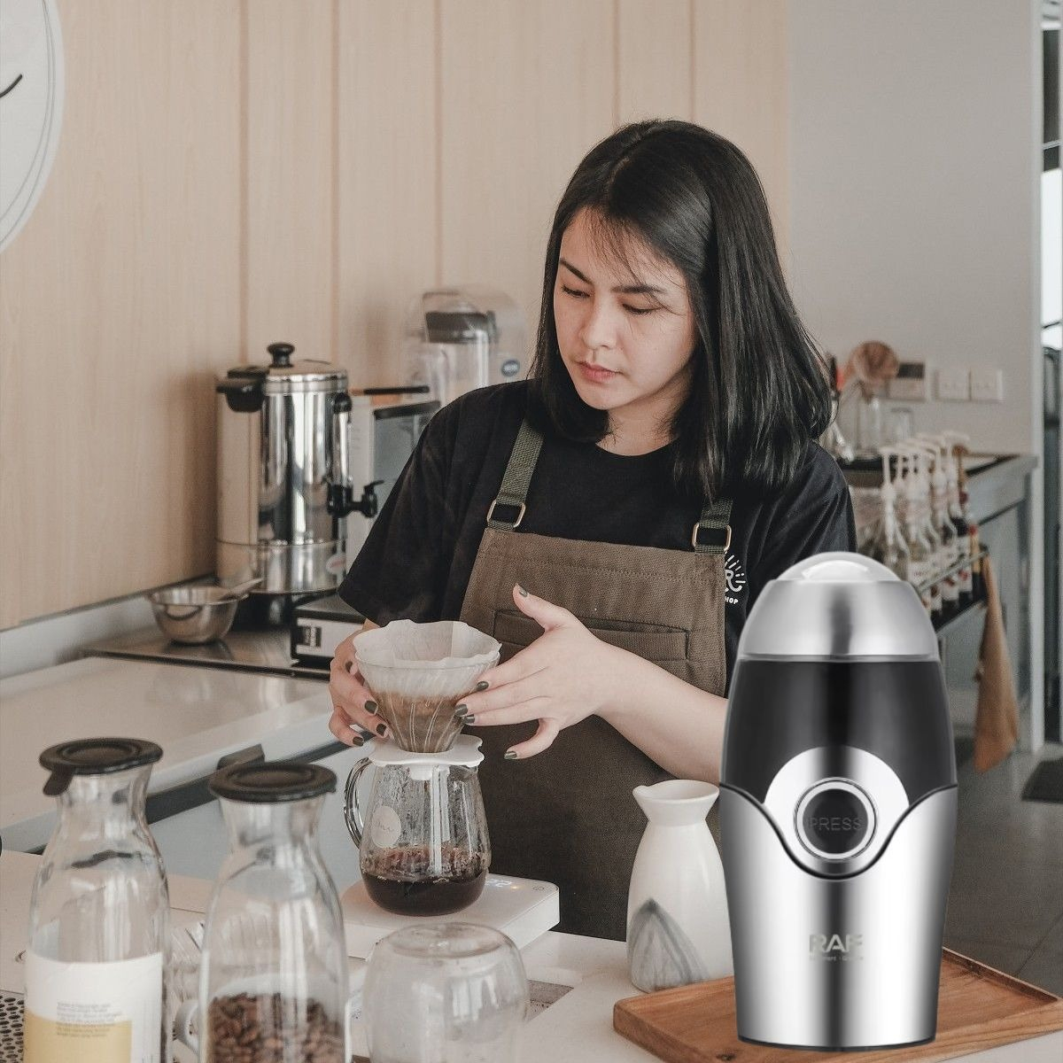 MOLINO ELÉCTRICO CUCHILLAS CAFÉ COMPACTO VERSÁTIL JHN - 6
