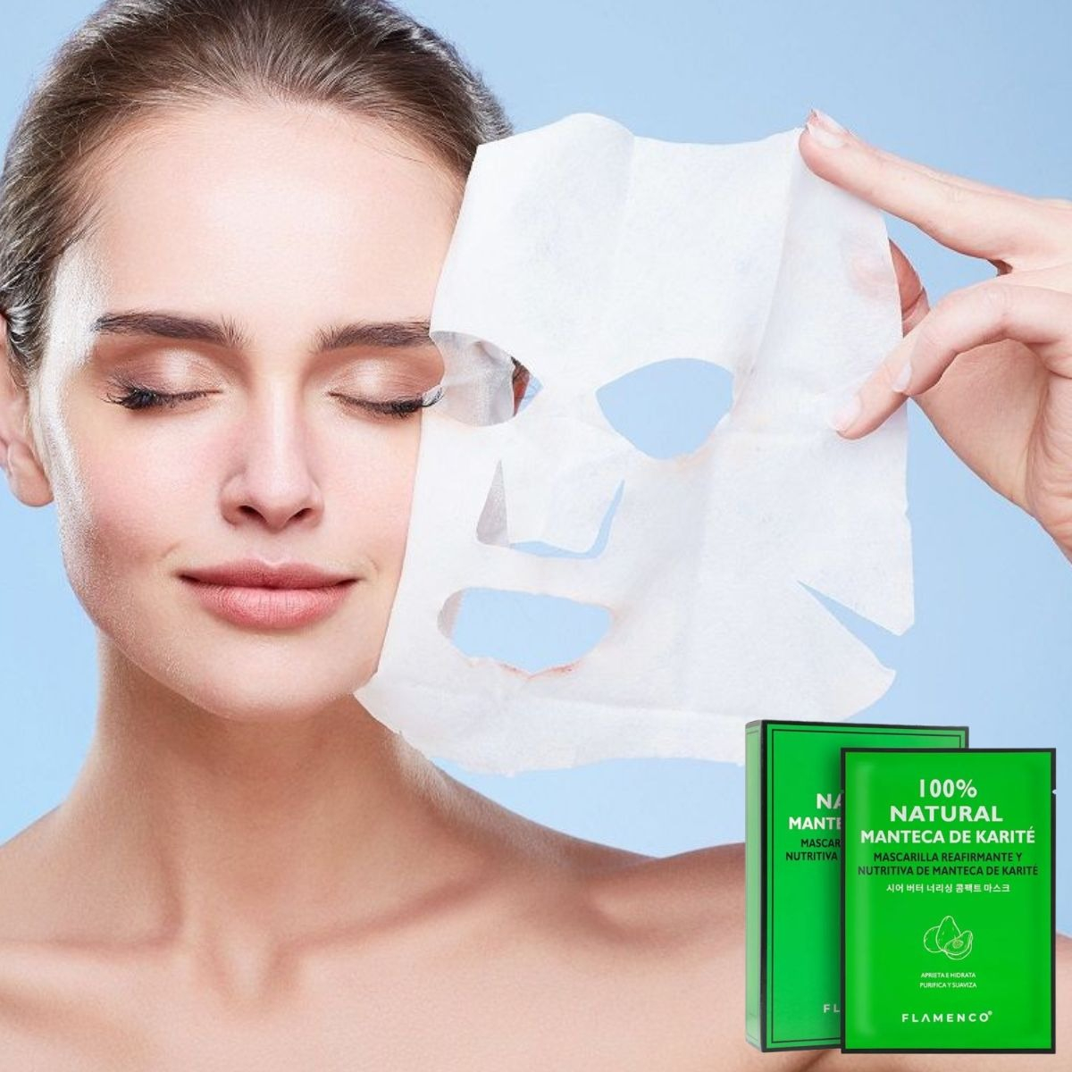 SET 4 MASCARILLAS FACIALES HIDRATANTES KARIET HIDRATA LAU - 9