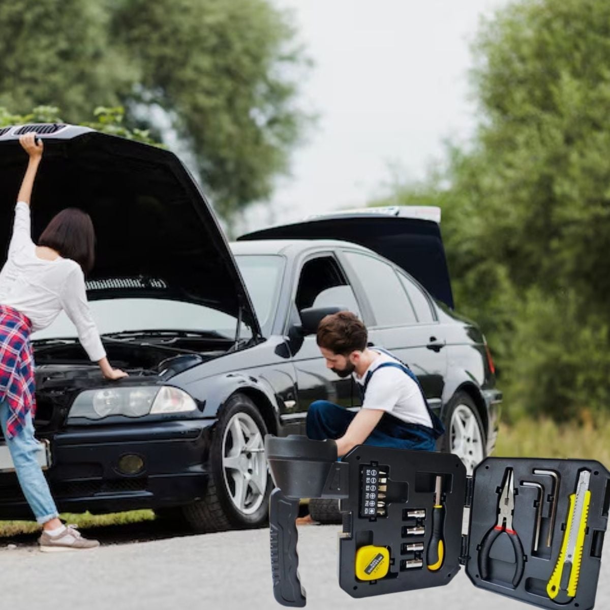 LINTERMA PORTATIL LUZ LED SOLAR KIT HERRAMIENTAS CAMPING LAU - 5