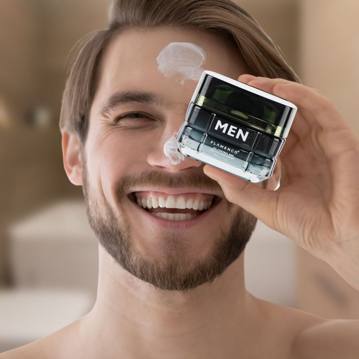 SET 3 CREMA HIDRATANTE FACIAL HOMBRE AMINOACIDOS VIT E LAU - 7