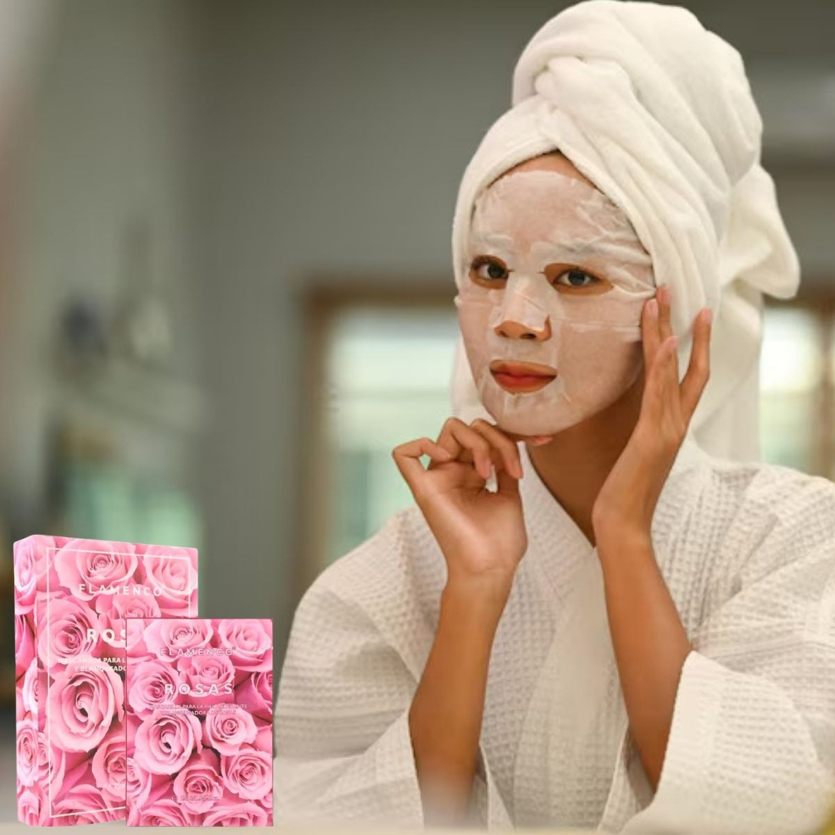 SET 3 MASCARILLA FACIAL ACLARANTE BLANQUEADORA ROSAS LAU - 5
