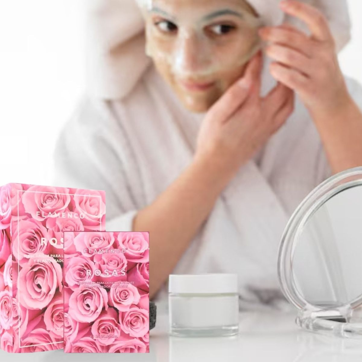 SET 3 MASCARILLA FACIAL ACLARANTE BLANQUEADORA ROSAS LAU - 8