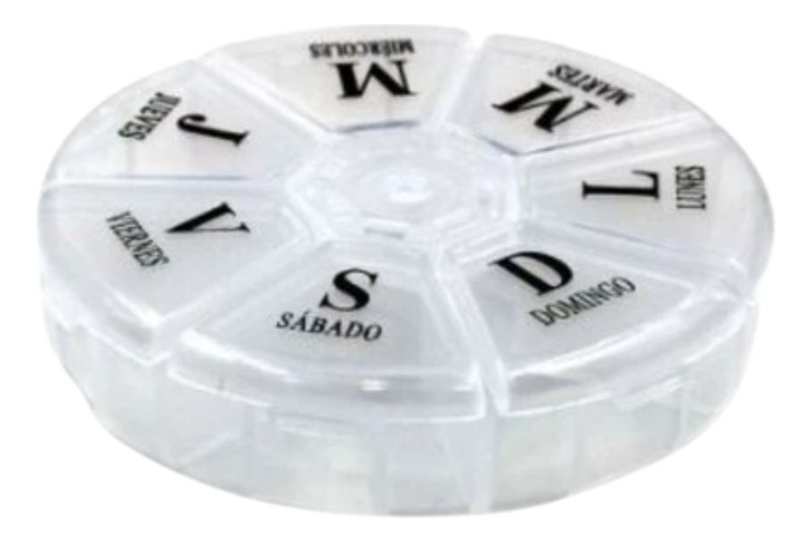 SET 5 PASTILLERO CIRCULAR SEMANAL ORGANIZADOR TABLETAS LAU - 3