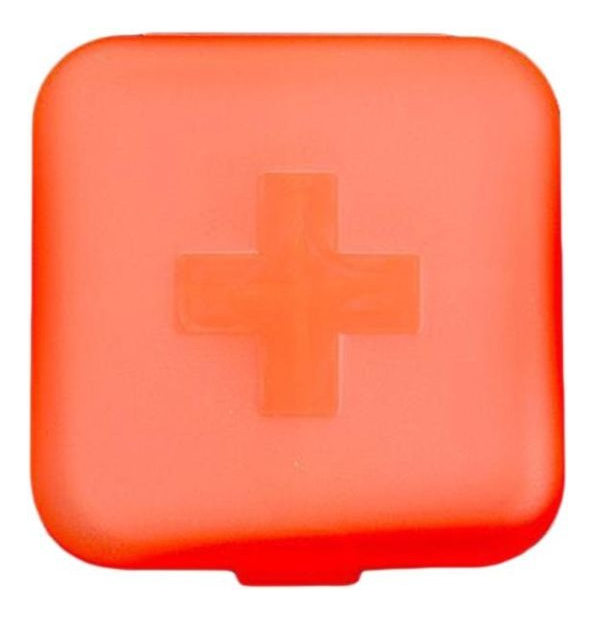 SET 6 PASTILLERO ROJO 4 COMPARTIMIENTOS MEDICAMENTOS LAU - 2
