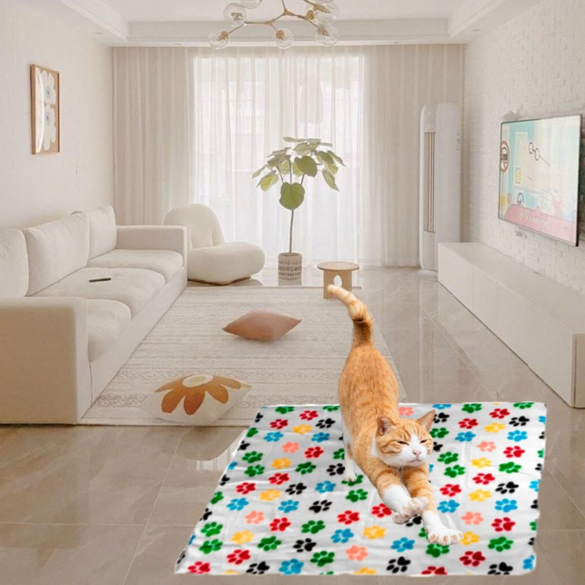 SET 3 MANTAS POLAR PARA MASCOTAS 100X70CM SUAVE ABRIGO LAU - 8