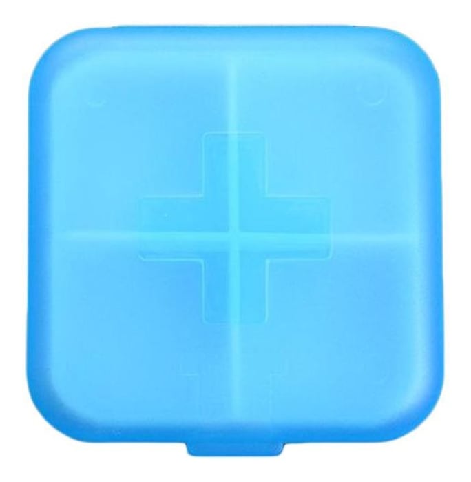 SET 6 PASTILLERO AZUL 4 COMPARTIMIENTOS MEDICAMENTOS LAU - 1
