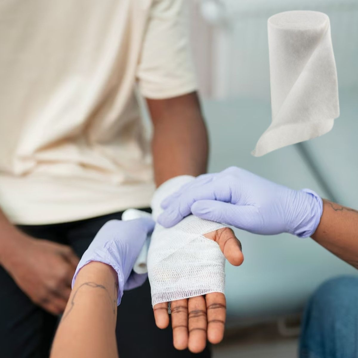VENDA YESO MEDICA NO ADHESIVA HIPOALARGENICA RESISTENTE LAU - 4
