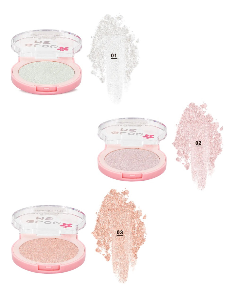 SET 4 ILUMINADOR POLVO GATITO BRILLO NATURAL LUMINOSO JHN - 3