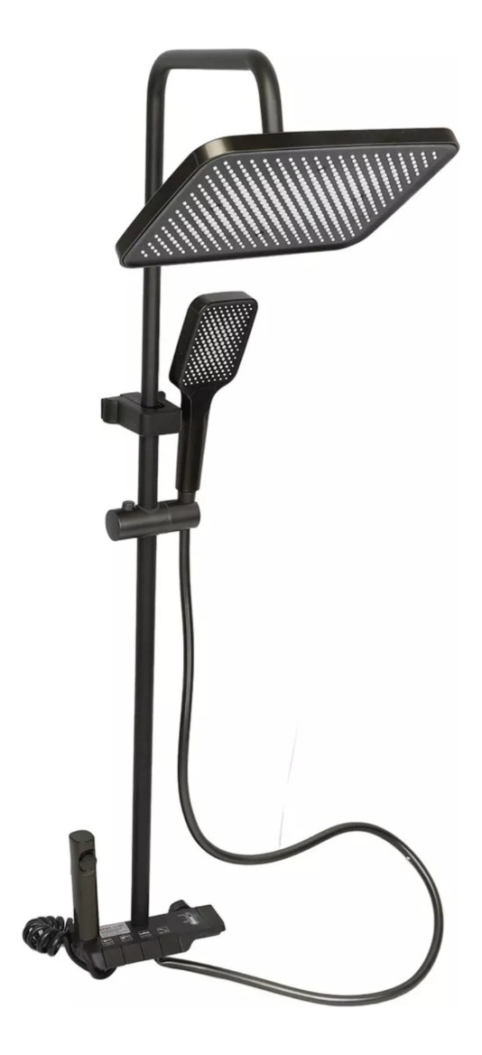 REGADERA DUCHA CUADRADA COLUMNA ALTA PRESIÓN SPRAY 4EN1 JHN - 3