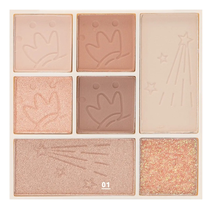 SET 3 SOMBRA OJOS PALETA MULTIFUNCIONAL POLVO 6 COLORES JHN - 8