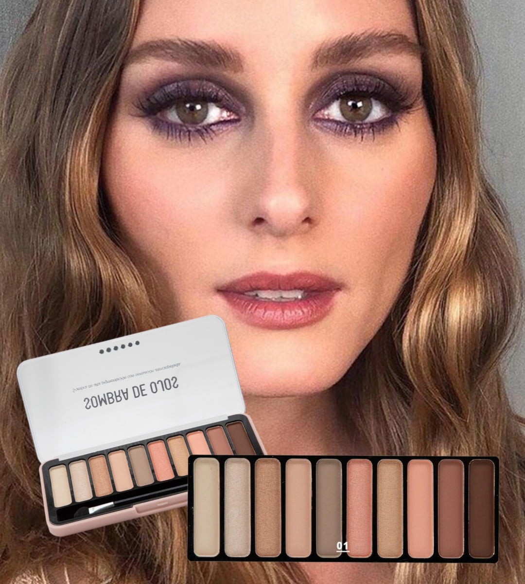 SET 2 SOMBRA OJOS PALETA MULTIFUNCIONAL POLVO 10 COLORES JHN - 5
