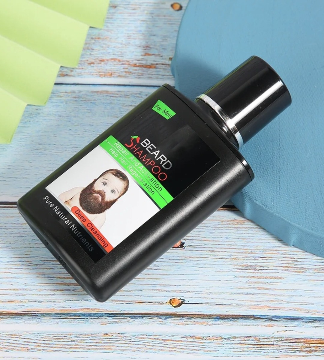 SET 2 SHAMPOO CUIDADO BARBA LIMPIA SUAVE REPARA REGENERA JHN - 8