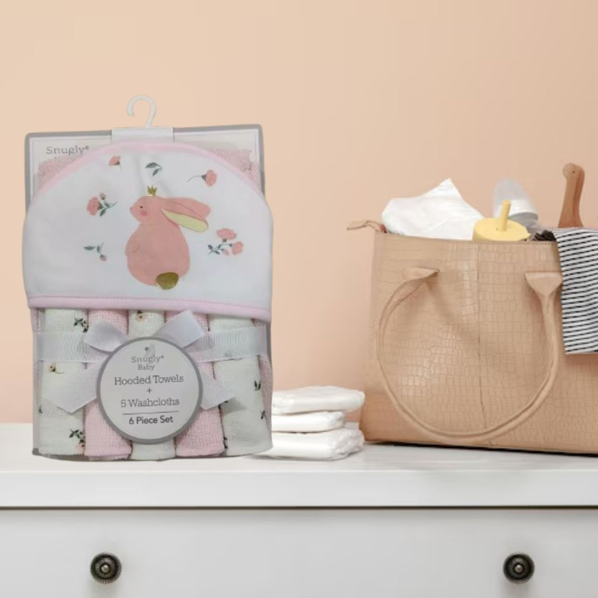 SET DE TOALLAS CON CAPUCHA COLORES PASTELES BEBE LAU - 6