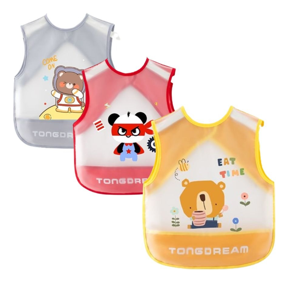 SET 4 BABEROS REUTILIZABLE RESISTENTE AL AGUA BEBES LAU - 3