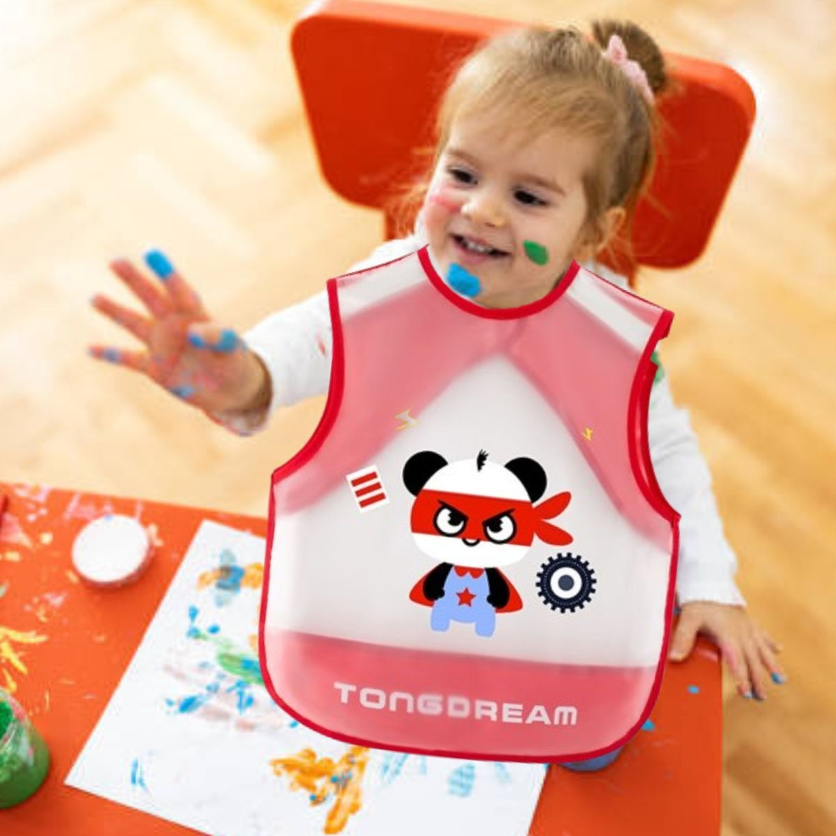 SET 4 BABEROS REUTILIZABLE RESISTENTE AL AGUA BEBES LAU - 9