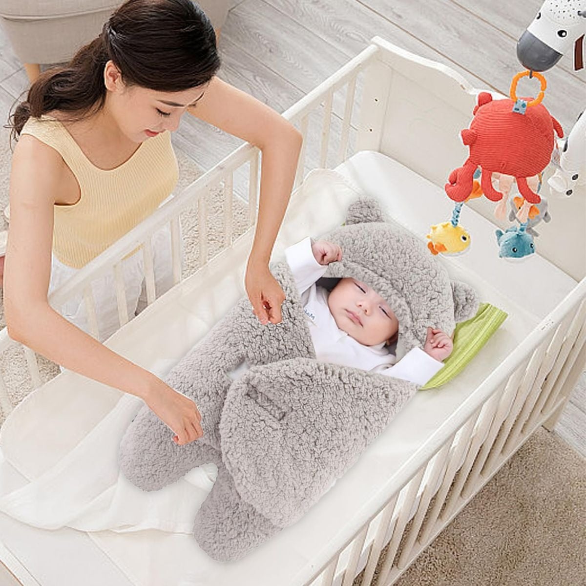 MANTA DE OSO SUPER SUAVE COMODO SEGURO PARA BEBE LAU - 3