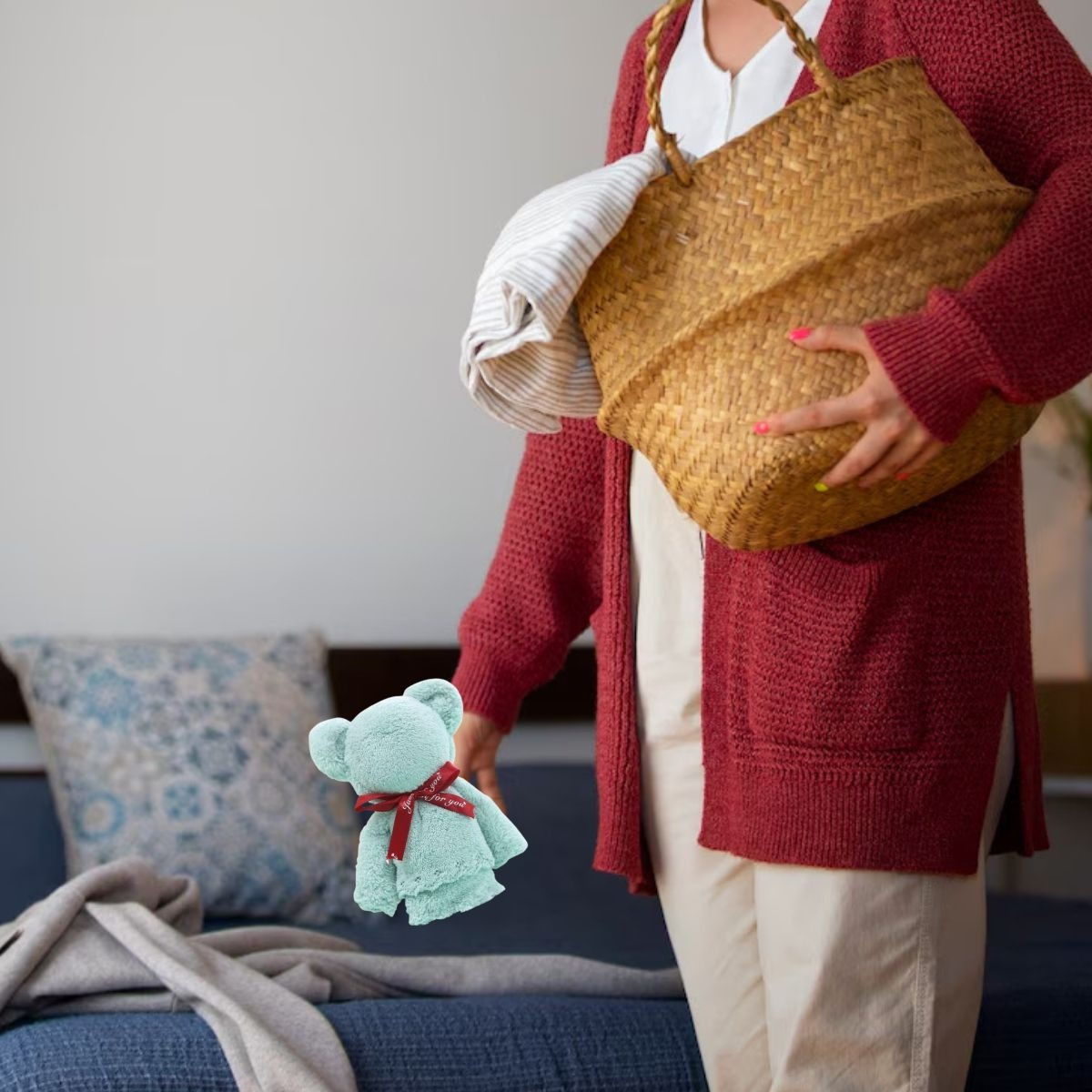 TOALLA TERCIOPELO FORMA DE OSITO SUAVIDAD TERNURA BEBE LAU - 6