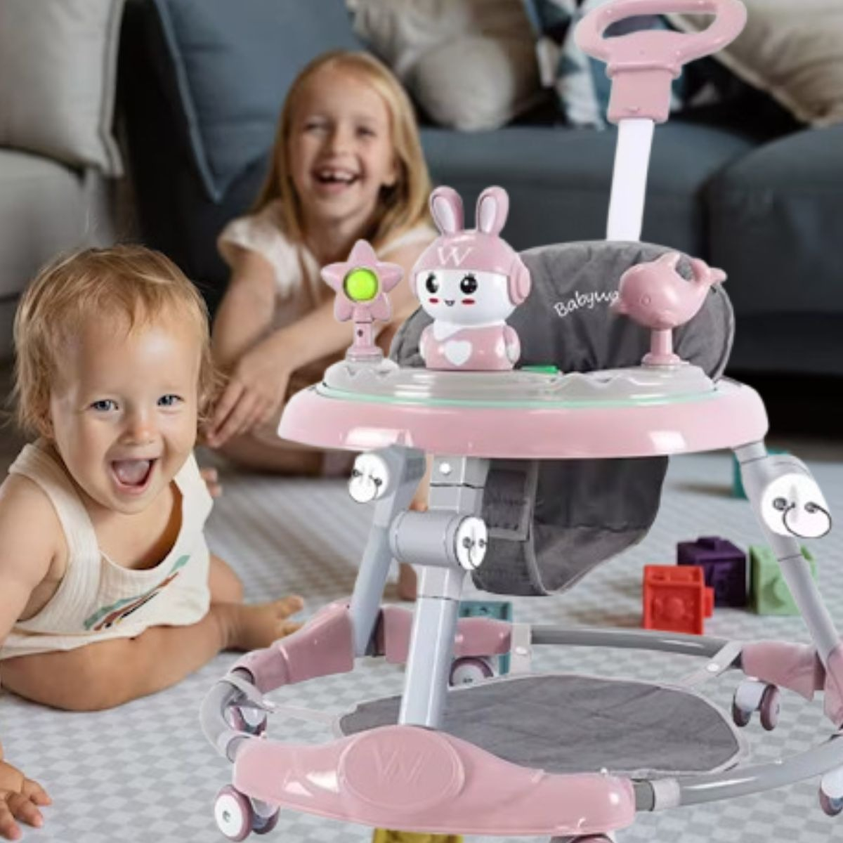 ANDADOR PARA BEBE CON MANIJA EMPUJE SEGURO ANTIVUELCO LAU - 5
