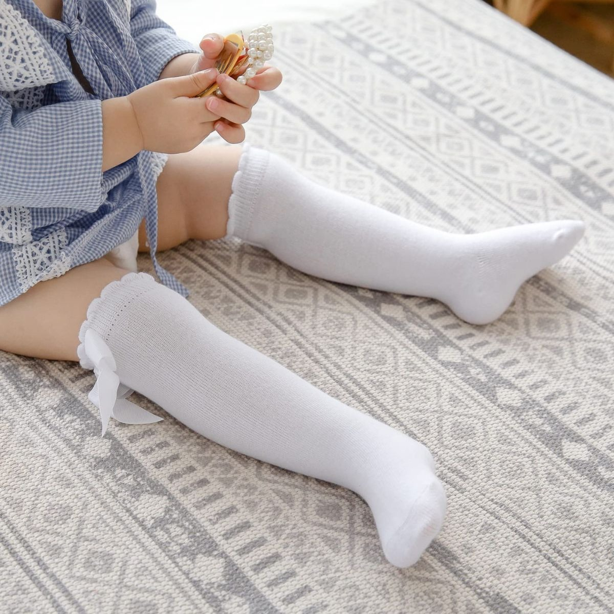 SET 6 CALCETINES DE VESTIR CON VOLADO PARA BEBES LAU - 6