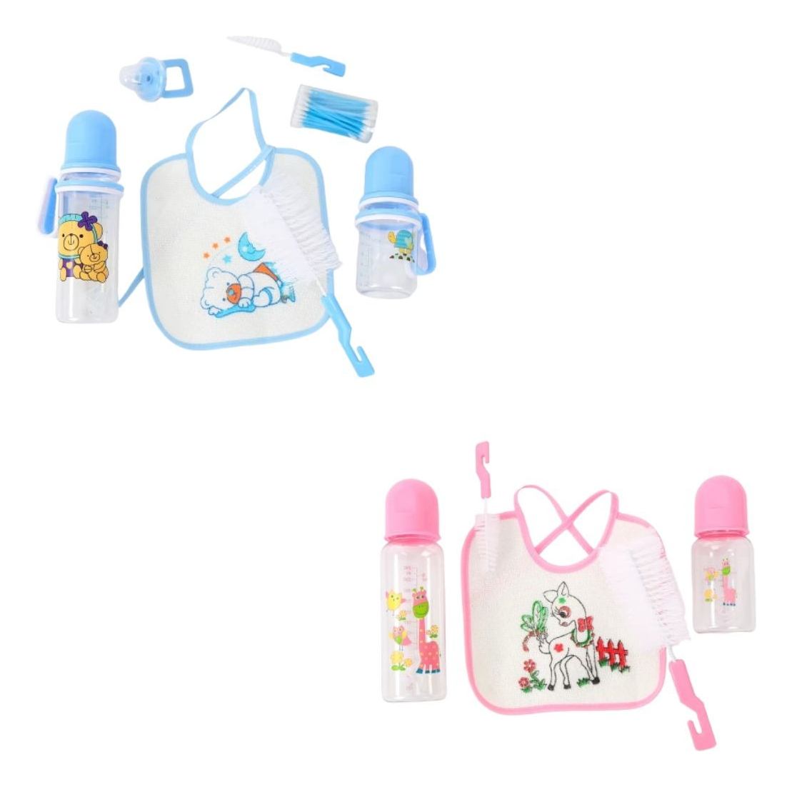 SET 2 MAMADERAS BIBERONES + 3 PIEZAS REGALO BEBES LAU - 3