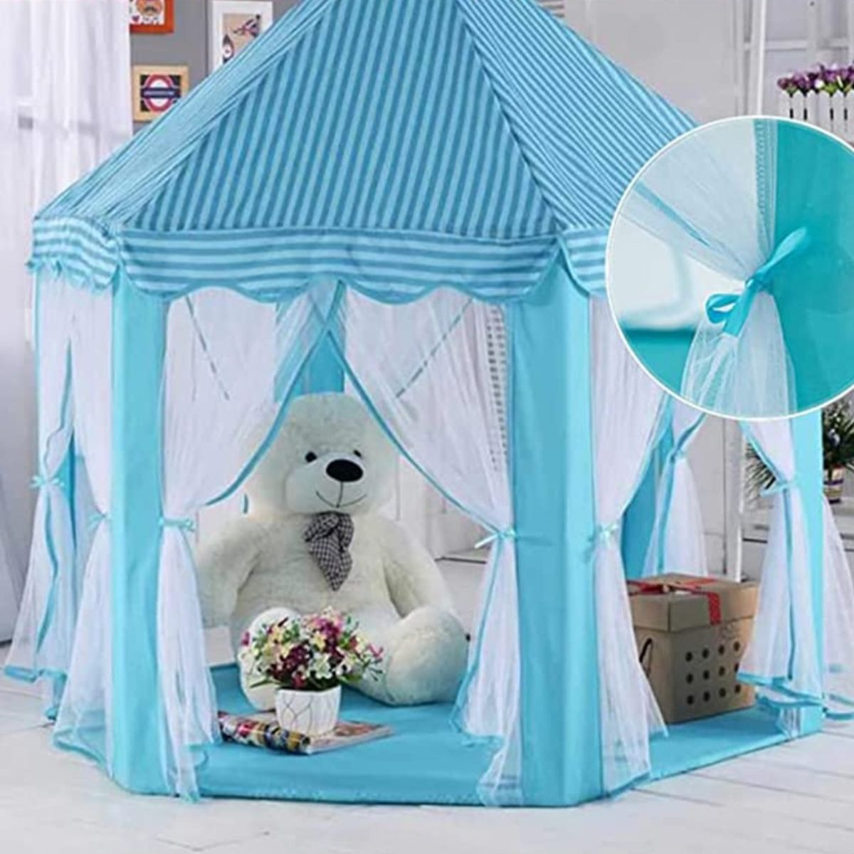 TIENDA DE CAMPAÑA ENSUEÑO CASTILLO HEXAGONAL PARA NIÑAS LAU - 5