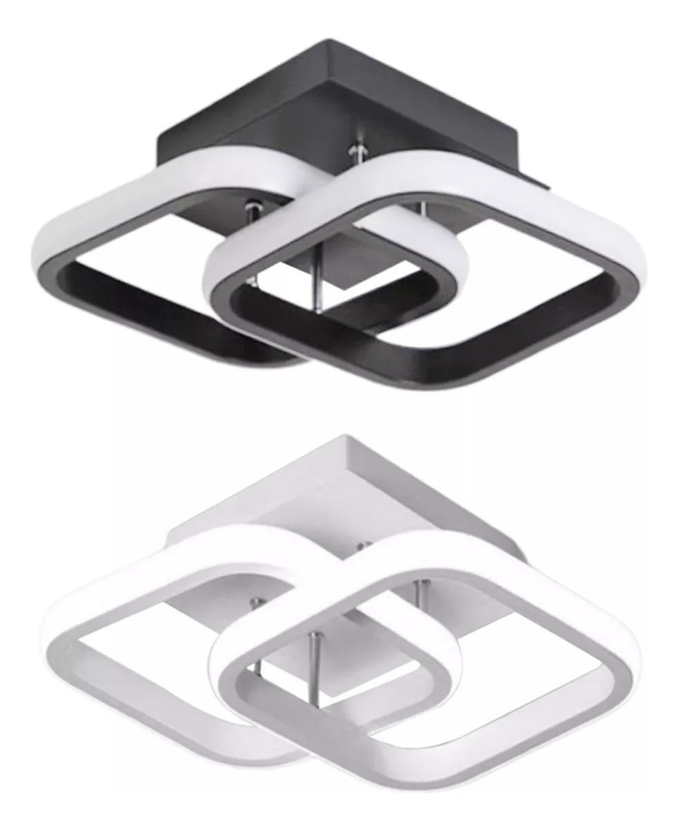 LAMPPARA TECHO PLAFON CUADRADA LED INTERIOR HOGAR LAU - 2