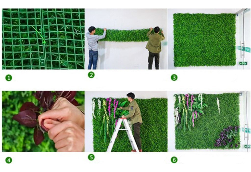 SET 2 PLANTA CESPED ARTIFICIAL TAPETE DECORACION HOGAR LAU - 7