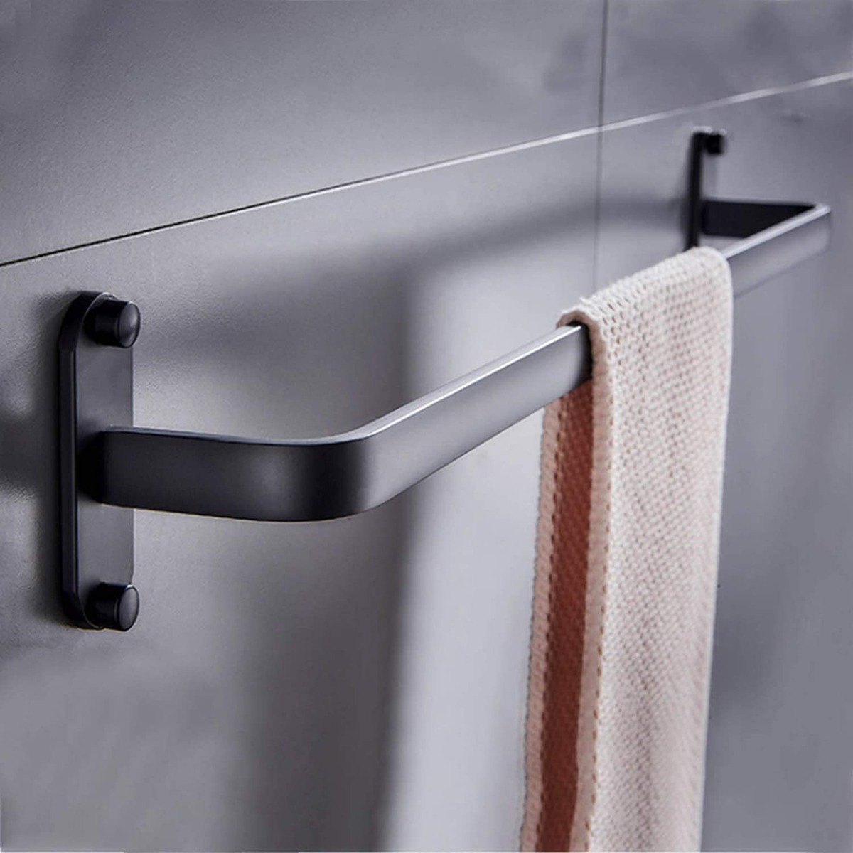 TOALLERO DE BARRA INDIVIDUAL COCINA BAÑO PARED SOPORTE LAU - 2