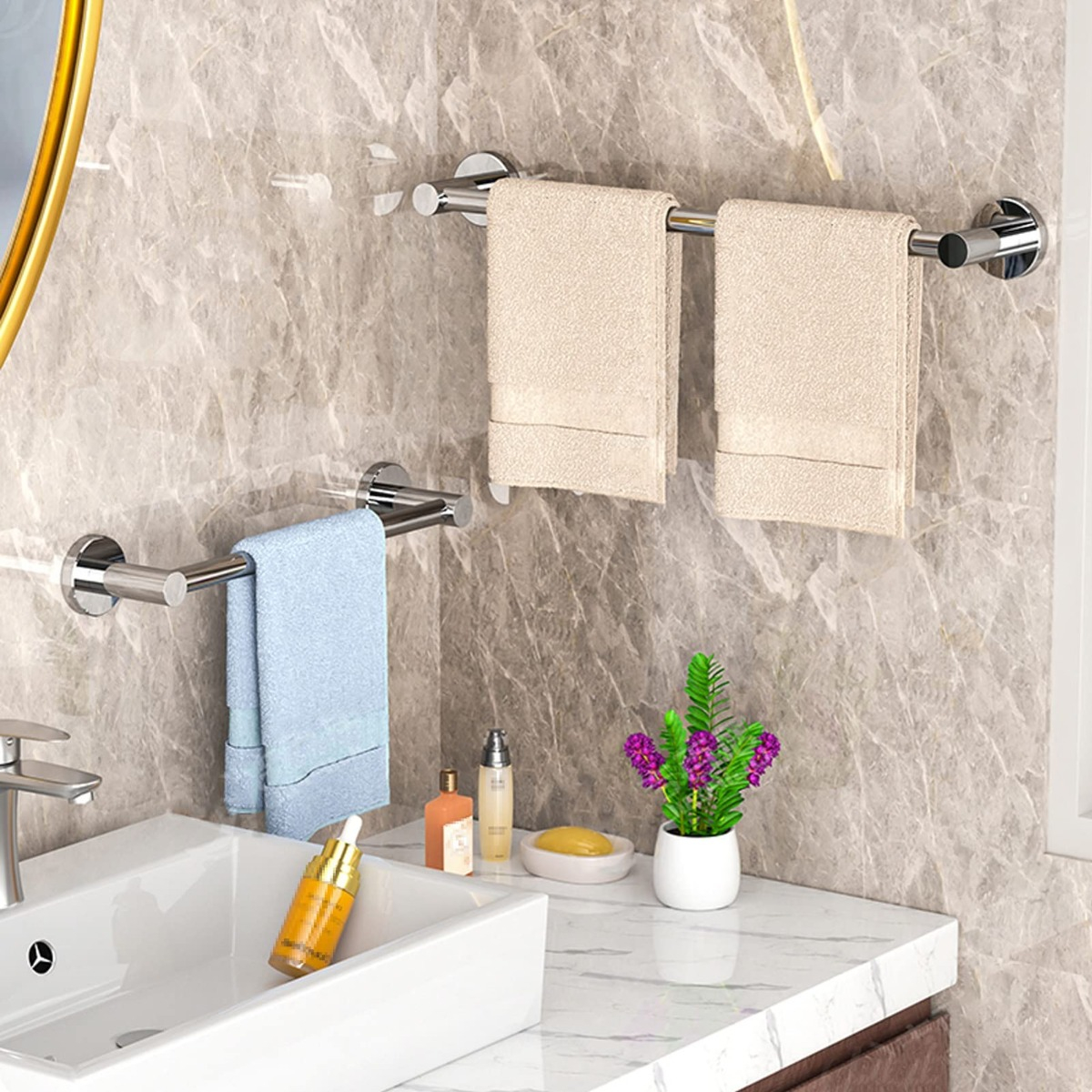 TOALLERO BARRA BAÑO SOPORTE PARED BAÑO COCINA LAU - 6