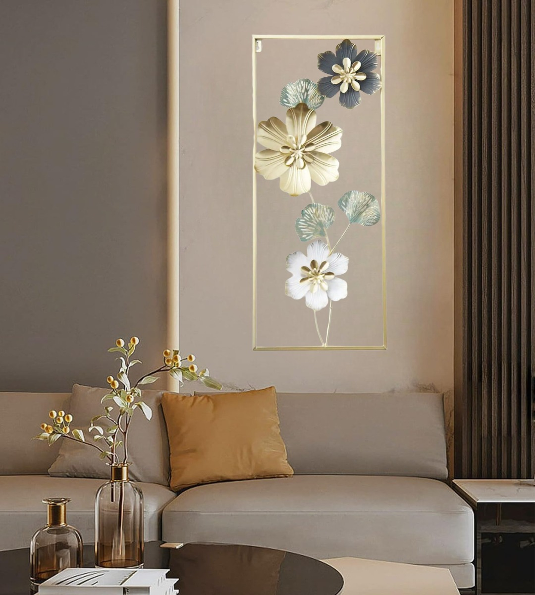 DECORACIÓN PARED FLORES CUADRO HOGAR ESCULTURA JHN - 7
